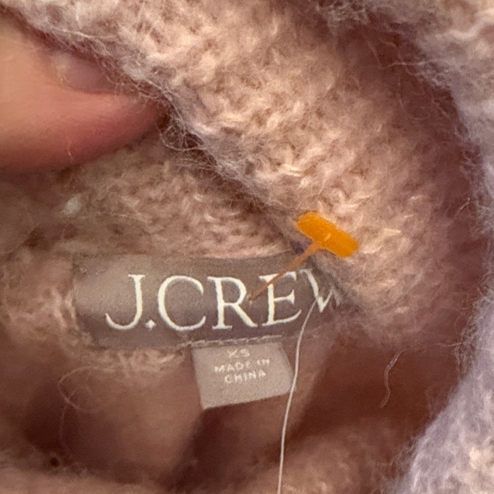 J. Crew Light Pink Turtleneck Ribbed Sweater - Picture 2 of 4